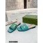 Gucci logo with star leather slides 694858 Blue 2022