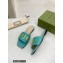 Gucci logo with star leather slides 694858 Blue 2022