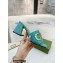 Gucci Heel 7.5cm logo with star leather slides Sandals Blue 2022