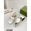 Gucci Heel 7.5cm logo with star leather slides Sandals White 2022