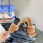 Versace Heel 7cm La Medusa Shearling Mules Brown 2022