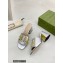 Gucci Heel 7.5cm logo with star leather slides Sandals Silver 2022