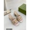 Gucci Heel 7.5cm logo with star leather slides Sandals Light Pink 2022