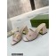 Gucci Heel 7.5cm logo with star leather slides Sandals Light Pink 2022