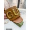 Gucci Heel 7.5cm logo with star leather slides Sandals Brown 2022