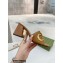 Gucci Heel 7.5cm logo with star leather slides Sandals Brown 2022