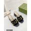 Gucci Heel 7.5cm logo with star leather slides Sandals Black 2022
