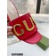 Gucci Heel 7.5cm logo with star leather slides Sandals Red 2022