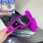 Versace Heel 7cm La Medusa Shearling Mules Purple 2022