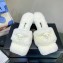 Versace Heel 7cm La Medusa Shearling Mules White 2022