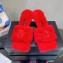 Versace Heel 7cm La Medusa Shearling Mules Red 2022