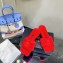 Versace Heel 7cm La Medusa Shearling Mules Red 2022