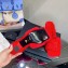 Versace Heel 7cm La Medusa Shearling Mules Red 2022