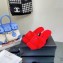 Versace Heel 7cm La Medusa Shearling Mules Red 2022
