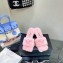 Versace Heel 7cm La Medusa Shearling MulesPink  2022