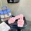 Versace Heel 7cm La Medusa Shearling MulesPink  2022