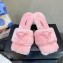 Versace Heel 7cm La Medusa Shearling MulesPink  2022
