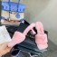 Versace Heel 7cm La Medusa Shearling MulesPink  2022