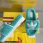 Gucci x adidas shearling platform sandals Blue 2022