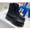 Celine Bulky Laced Up Boots In Nylon And Shiny Bull Black 2022