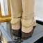 Chanel Back Chain Heel 3.5cm High Boots Calfskin Beige 2022