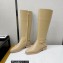 Chanel Back Chain Heel 3.5cm High Boots Calfskin Beige 2022