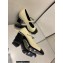 Chanel Pearl Around Heel Open Shoes G39245 Leather Light Beige 2022