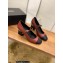 Chanel Pearl Around Heel Open Shoes G39245 Leather Burgundy 2022