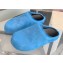 Marni long hair calfskin Fussbett sabot Blue 2022