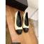 Chanel Pearl Around Heel Ballerinas Leather Light Beige 2022