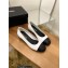Chanel Pearl Around Heel Ballerinas Leather White 2022