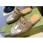 Gucci x adidas women's Trefoil slipper 702211 Jumbo GG Beige 2022
