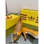 Gucci x adidas Heel 7.5cm women's Trefoil Pumps Leather Yellow 2022