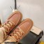 Gucci Heel 6cm Platform 2cm Shearling Ankle boots Brown with Interlocking G Stripe 2022