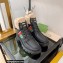 Gucci Heel 6cm Platform 2cm Shearling Ankle boots Black with Interlocking G Stripe 2022