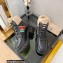 Gucci Heel 6cm Platform 2cm Shearling Ankle boots Black with Interlocking G Stripe 2022