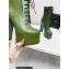 Saint Laurent Heel 14.5cm Platform 4.5cm Cherry Lace-up Booties Smooth Leather Green 2022