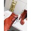 Saint Laurent Heel 14.5cm Platform 4.5cm Cherry Lace-up Booties Smooth Leather Brown 2022