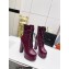 Saint Laurent Heel 14.5cm Platform 4.5cm Cherry Lace-up Booties Smooth Leather Burgundy 2022