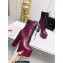 Saint Laurent Heel 14.5cm Platform 4.5cm Cherry Lace-up Booties Smooth Leather Burgundy 2022