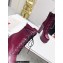 Saint Laurent Heel 14.5cm Platform 4.5cm Cherry Lace-up Booties Smooth Leather Burgundy 2022
