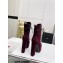 Saint Laurent Heel 14.5cm Platform 4.5cm Cherry Lace-up Booties Suede Burgundy 2022