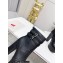 Saint Laurent Heel 14.5cm Platform 4.5cm Mina Buckle Booties Smooth Leather Black 2022