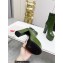 Saint Laurent Heel 14.5cm Platform 4.5cm Cherry Buckle Booties Smooth Leather Green 2022