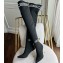 Balmain Heel 9.5cm knit Raven thigh-high boots Black 2022