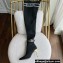 Balmain Heel 9.5cm knit Raven thigh-high boots Black 2022
