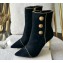 Balmain Heel 9.5cm Roni ankle boots Suede Black 2022