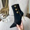 Balmain Heel 9.5cm Roni ankle boots Suede Black 2022