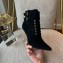 Balmain Heel 9.5cm Uria ankle boots Suede Black 2022