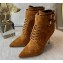 Balmain Heel 9.5cm Uria ankle boots Suede Brown 2022